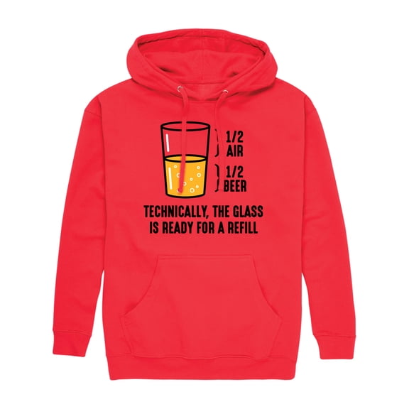 Instant Message - Technically Glass Is Ready For Refill - Men's Pullover Hooded Fleece Sweatshirt