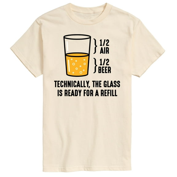 Instant Message - Technically Glass Is Ready For Refill - Men's Short Sleeve Graphic T-Shirt