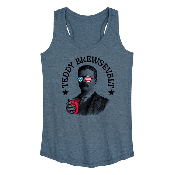 Instant Message - Teddy Brewsevelt - Women's Racerback Tank Top