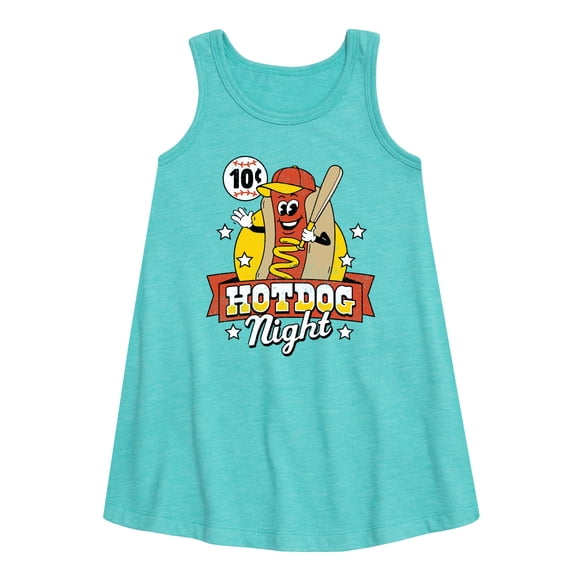 Instant Message - Ten Cent Hotdog Night - Girls Aline Dress