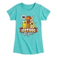 thumbnail image 1 of Instant Message - Ten Cent Hotdog Night - Girls Fitted Short Sleeve Tee, 1 of 6