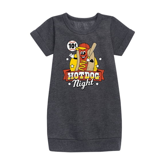 Instant Message - Ten Cent Hotdog Night - Girls Ss Fleece Dress