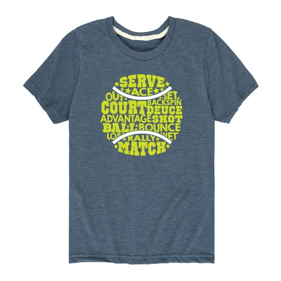 Instant Message - Tennis Ball Phrases - Toddler And Youth Short Sleeve Graphic T-Shirt