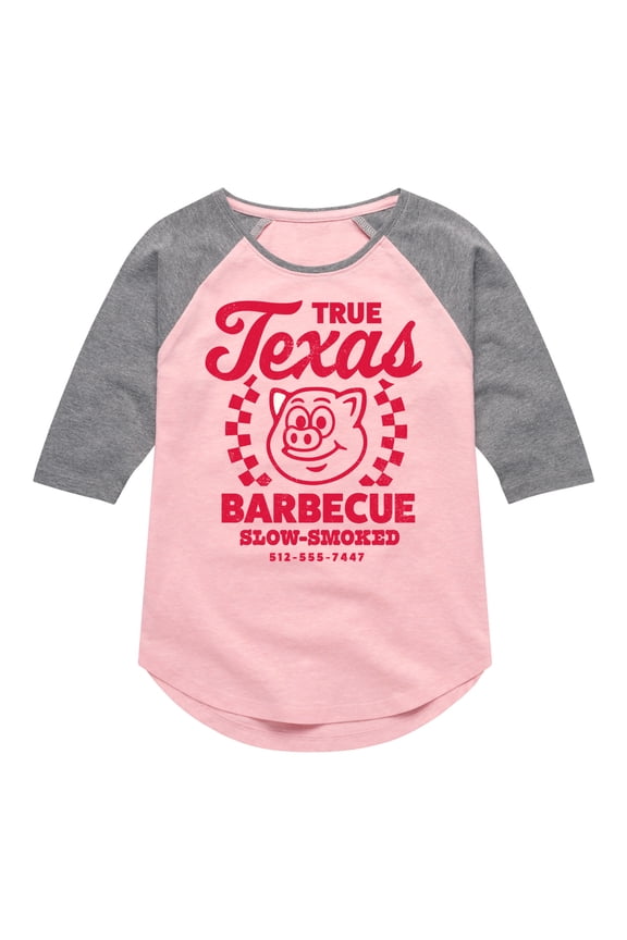 - Texas BBQ  - Toddler & Youth Girls Raglan Graphic T-Shirt