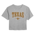 thumbnail image 1 of Instant Message - Texas Collegiate - Juniors Cropped Graphic T-Shirt, 1 of 6