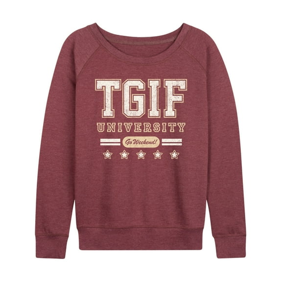 Instant Message - Tgif University - Ladies French Terry Long Sleeve Shirt