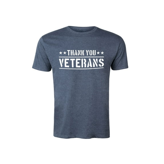 Instant Message - Thank You Veterans, White Short Sleeve Graphic T-Shirt