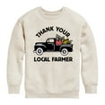 thumbnail image 1 of Instant Message - Thank Your Local Farmer - Toddler & Youth Crewneck Fleece Sweatshirt, 1 of 6
