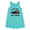 thumbnail image 1 of Instant Message - Thank Your Local Farmer - Toddler & Youth Girls A-line Dress, 1 of 5