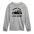 thumbnail image 1 of Instant Message - Thank Your Local Farmer - Toddler & Youth Long Sleeve Graphic T-Shirt, 1 of 6