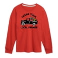 thumbnail image 1 of Instant Message - Thank Your Local Farmer - Toddler & Youth Long Sleeve Graphic T-Shirt, 1 of 6
