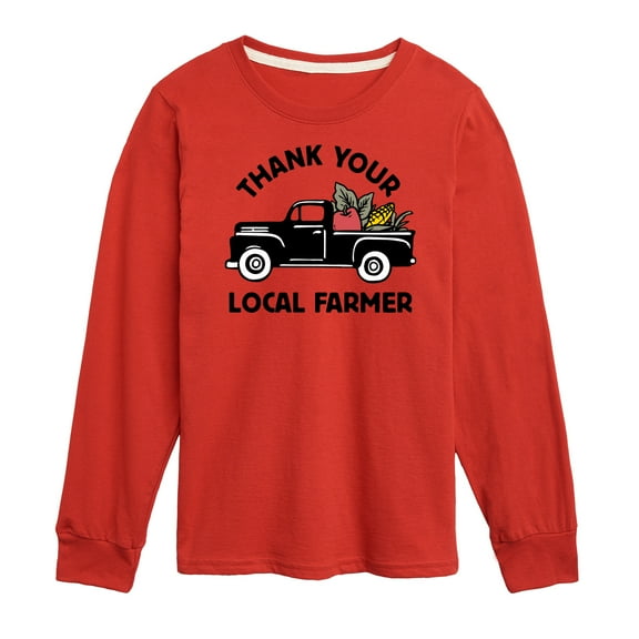 Instant Message - Thank Your Local Farmer - Toddler & Youth Long Sleeve Graphic T-Shirt