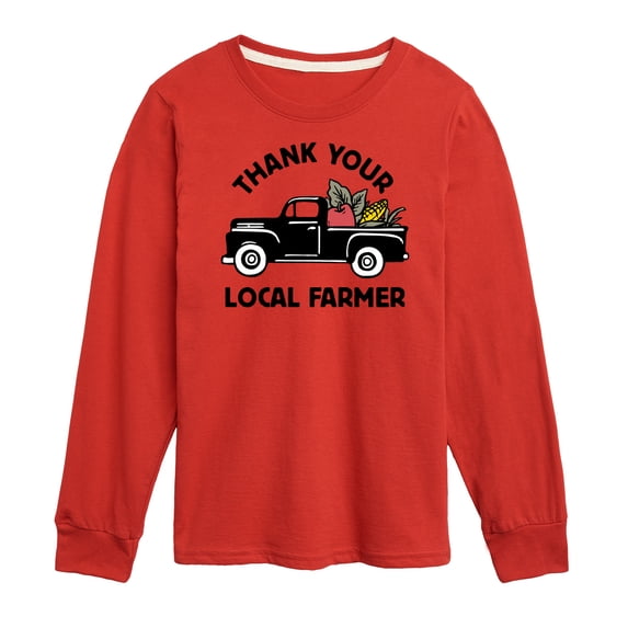 Instant Message - Thank Your Local Farmer - Toddler & Youth Long Sleeve Graphic T-Shirt