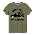 thumbnail image 1 of Instant Message - Thank Your Local Farmer - Toddler & Youth Short Sleeve Graphic T-Shirt, 1 of 6