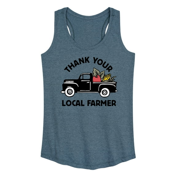 Instant Message - Thank Your Local Farmer - Women's Racerback Tank Top