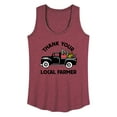 thumbnail image 1 of Instant Message - Thank Your Local Farmer - Women's Racerback Tank Top, 1 of 6