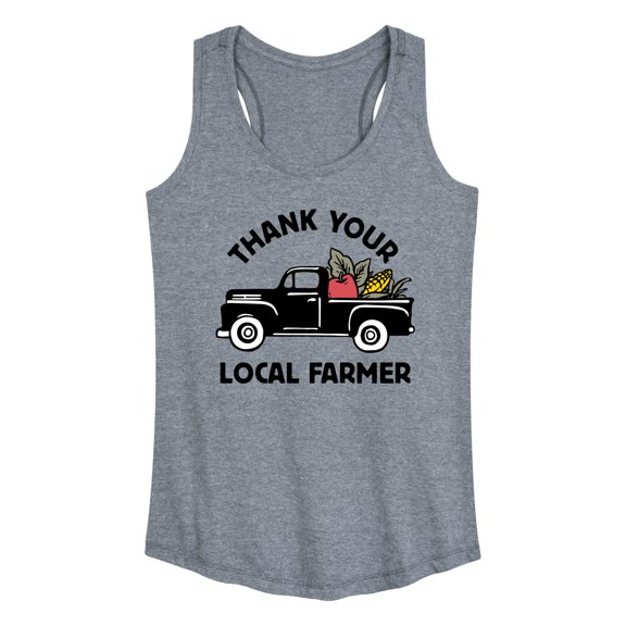 Instant Message - Thank Your Local Farmer - Women's Racerback Tank Top
