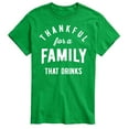 thumbnail image 1 of Instant Message - Thankful For A Family That Drinks - Men's Short Sleeve Graphic T-Shirt, 1 of 5