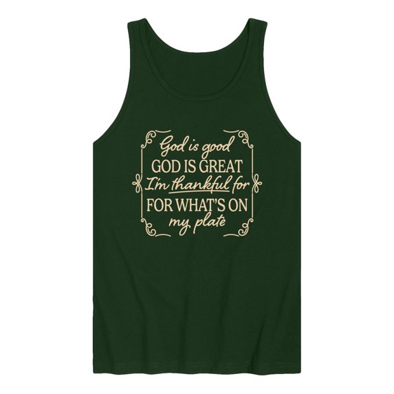 Instant Message - Thankful Plate Graphic Tank Top