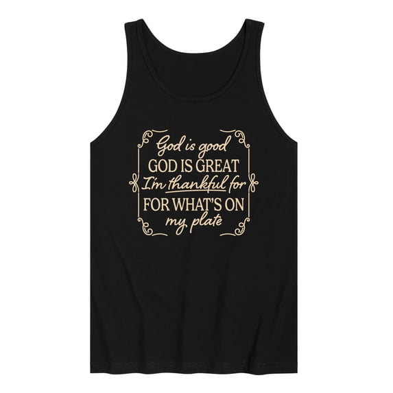 Instant Message - Thankful Plate Graphic Tank Top