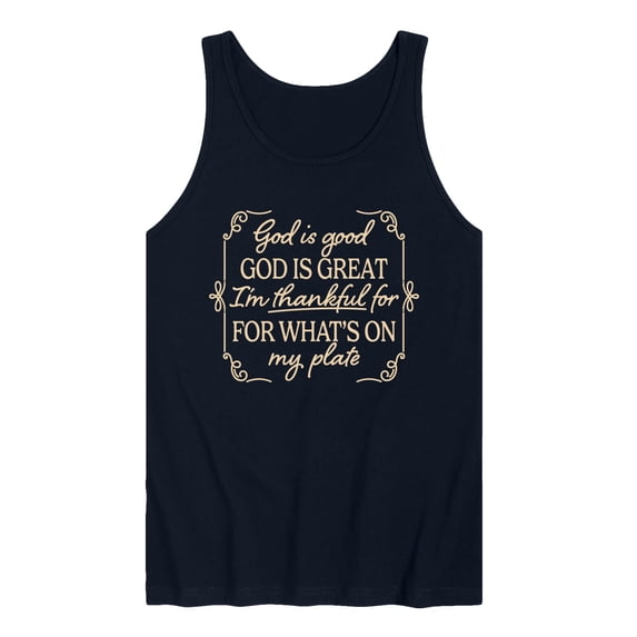 Instant Message - Thankful Plate Graphic Tank Top