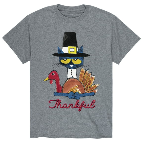 Instant Message - Thankful Turkey Hug Adult - Men's Short Sleeve Graphic T-Shirt