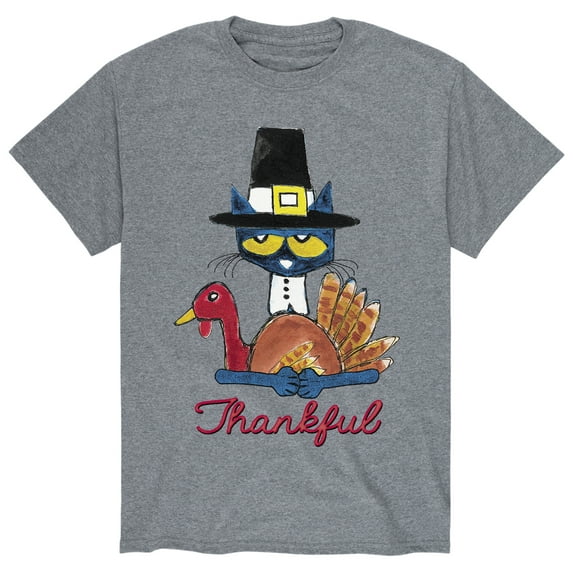 Instant Message - Thankful Turkey Hug Adult - Men's Short Sleeve Graphic T-Shirt