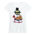 thumbnail image 1 of Instant Message - Thankful Turkey Hug Adult - Women's Short Sleeve Graphic T-Shirt, 1 of 5
