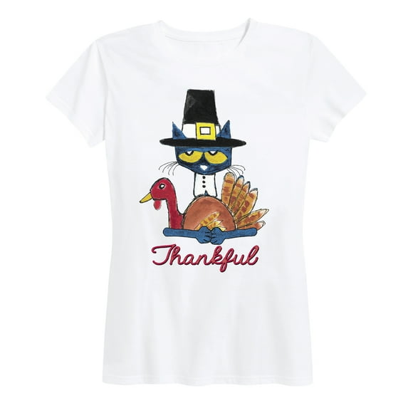 Instant Message - Thankful Turkey Hug Adult - Women's Short Sleeve Graphic T-Shirt