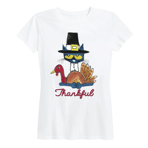 Instant Message - Thankful Turkey Hug Adult - Women's Short Sleeve Graphic T-Shirt