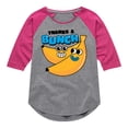 thumbnail image 1 of Instant Message - Thanks A Bunch - Toddler And Youth Girls Raglan Graphic T-Shirt, 1 of 5