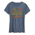 thumbnail image 1 of Instant Message - Thanksgiving - Always Grateful - Women's Short Sleeve Graphic T-Shirt, 1 of 6