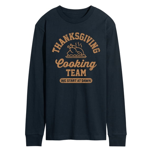 Instant Message - Thanksgiving Cooking Team - Men's Long Sleeve Graphic T-shirt