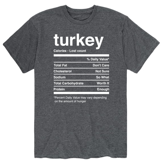 Instant Message - Thanksgiving Nutritional Facts - Men's Short Sleeve Graphic T-Shirt
