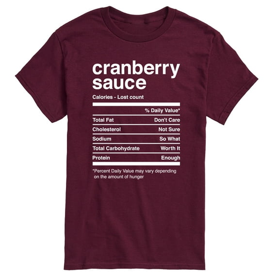 Instant Message - Thanksgiving Nutritional Facts - Men's Short Sleeve Graphic T-Shirt