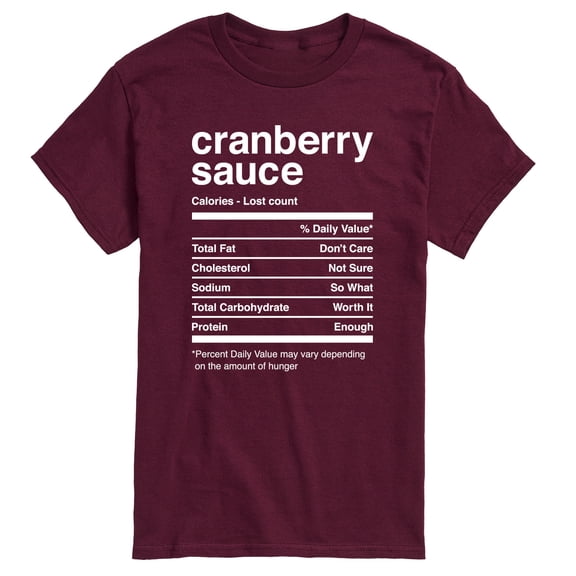 Instant Message - Thanksgiving Nutritional Facts - Men's Short Sleeve Graphic T-Shirt