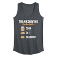 thumbnail image 1 of Instant Message - Thanksgiving Schedule Women's Graphic Racerback Tank, 1 of 5