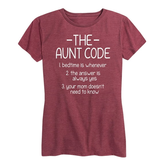 Instant Message - The Aunt Code - Women's Short Sleeve Graphic T-Shirt
