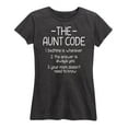 thumbnail image 1 of Instant Message - The Aunt Code - Women's Short Sleeve Graphic T-Shirt, 1 of 6