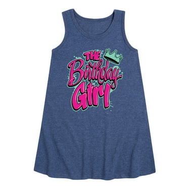 Instant Message - The Birthday Girl - Toddler & Youth Girls A-line Dress