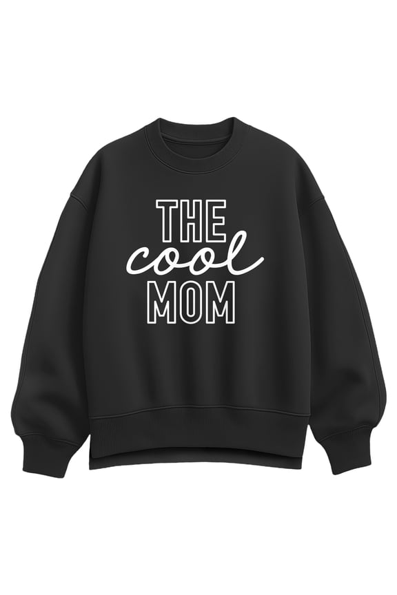 - The Cool Mom - Women's Oversized Fleece Crew Sweatshirt