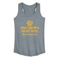 thumbnail image 1 of Instant Message - The Crown Must Win - Women's Racerback Tank Top, 1 of 5