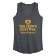 thumbnail image 1 of Instant Message - The Crown Must Win - Women's Racerback Tank Top, 1 of 5