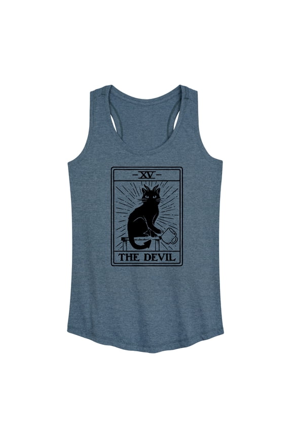 - The Devil Tarot Graphic Racerback Tank
