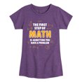 thumbnail image 1 of Instant Message - The First Step Of Math - Youth Girls Short Sleeve T-Shirt, 1 of 5