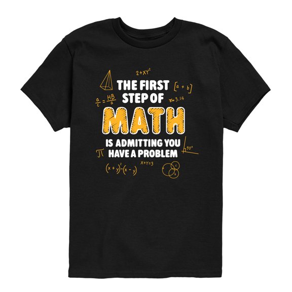Instant Message - The First Step Of Math - Youth Short Sleeve Graphic T-Shirt