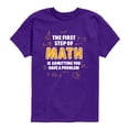thumbnail image 1 of Instant Message - The First Step Of Math - Youth Short Sleeve Graphic T-Shirt, 1 of 4