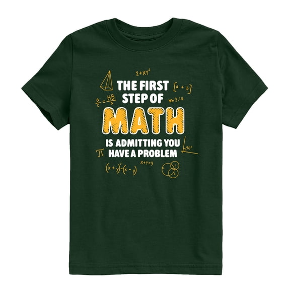 Instant Message - The First Step Of Math - Youth Short Sleeve Graphic T-Shirt