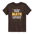 thumbnail image 1 of Instant Message - The First Step Of Math - Youth Short Sleeve Graphic T-Shirt, 1 of 4