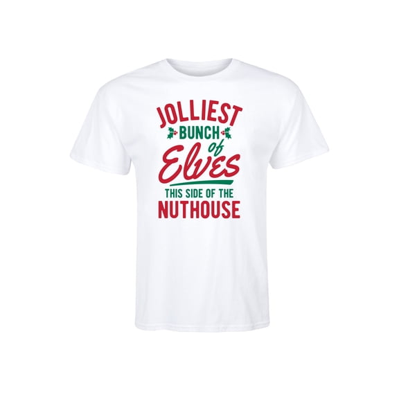 Instant Message - The Jolliest Bunch Of Elves - Men's Short Sleeve Graphic T-Shirt